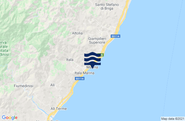 Carte des horaires des marées pour Guidomandri Marina, Italy