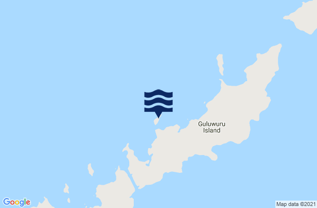 Carte des horaires des marées pour Guluwuru Island, Australia