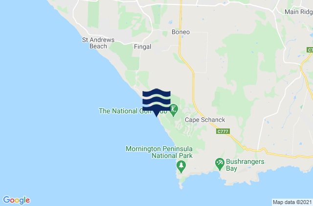 Carte des horaires des marées pour Gunnamatta Beach, Australia
