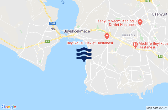 Carte des horaires des marées pour Gürpınar, Turkey