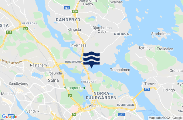 Carte des horaires des marées pour Haga Park, Sweden