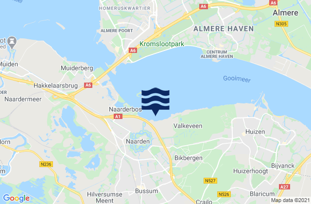 Carte des horaires des marées pour Hagestein beneden, Netherlands