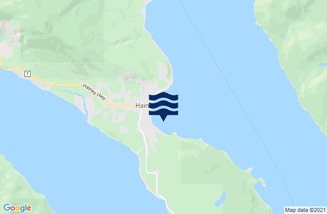 Carte des horaires des marées pour Haines Inlet, United States