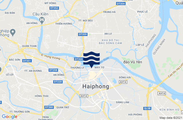 Carte des horaires des marées pour Haiphong, Vietnam