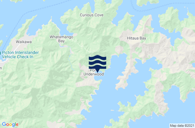 Carte des horaires des marées pour Hakahaka Bay, New Zealand