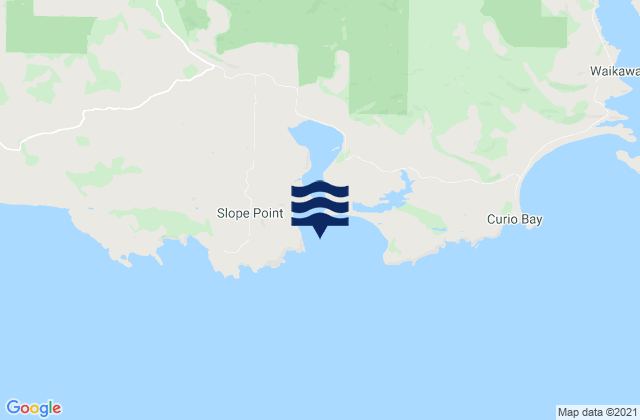 Carte des horaires des marées pour Haldane Bay, New Zealand