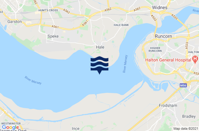 Carte des horaires des marées pour Hale Head, United Kingdom