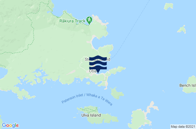 Carte des horaires des marées pour Halfmoon Bay - Oban, New Zealand