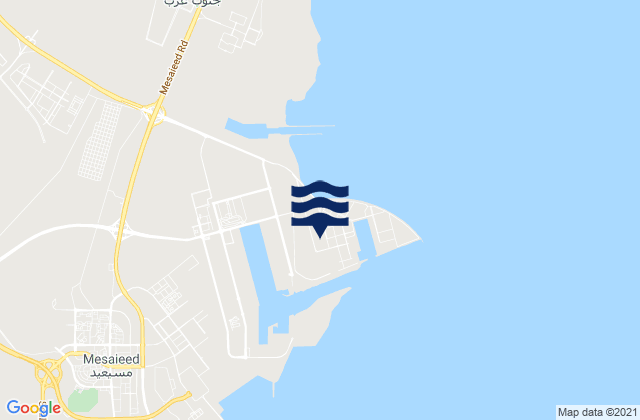 Carte des horaires des marées pour Hamad Port, Qatar