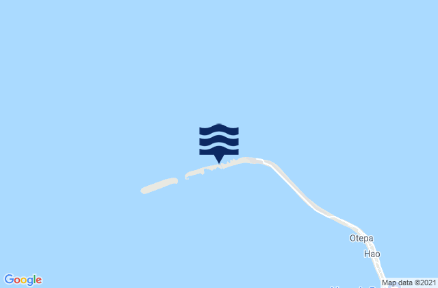 Carte des horaires des marées pour Hao (Bow or La Harpe) Island, French Polynesia