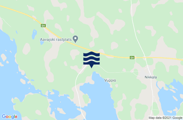 Carte des horaires des marées pour Haparanda Kommun, Sweden