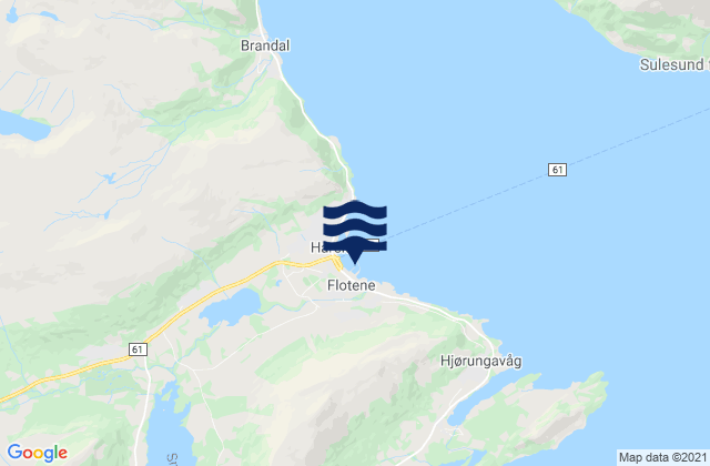 Carte des horaires des marées pour Hareid, Norway
