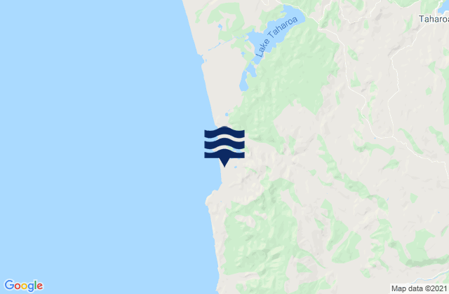 Carte des horaires des marées pour Harihari Beach, New Zealand
