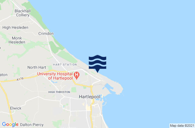 Carte des horaires des marées pour Hartlepool North Sands Beach, United Kingdom