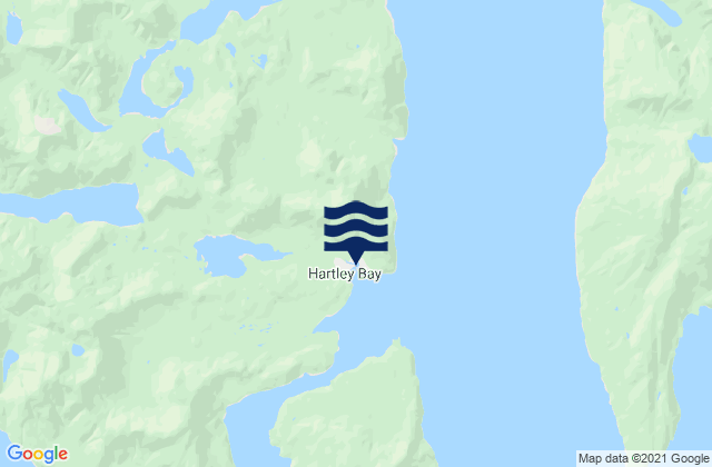 Carte des horaires des marées pour Hartley Bay, Canada