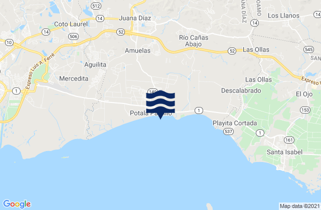 Carte des horaires des marées pour Hato Puerco Arriba Barrio, Puerto Rico