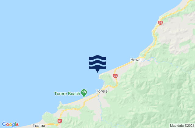 Carte des horaires des marées pour Haurere Point, New Zealand