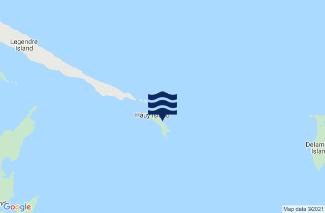 Carte des horaires des marées pour Hauy Island, Australia
