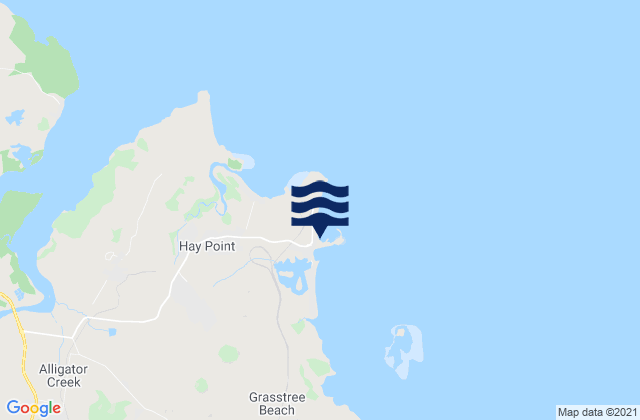 Carte des horaires des marées pour Hauy Islet, Australia