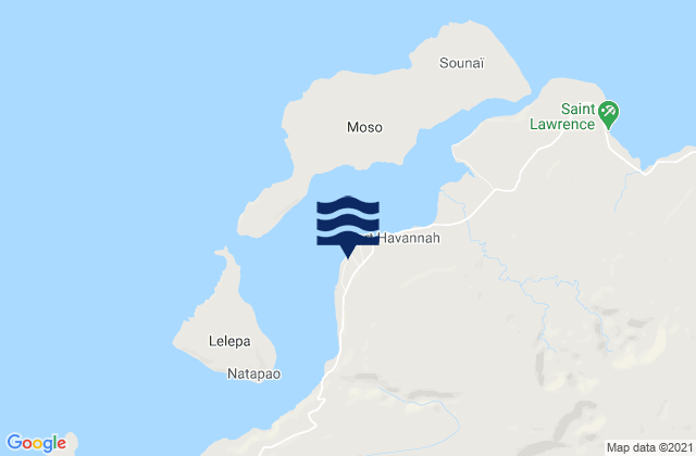 Carte des horaires des marées pour Havannah Harbor Efate Island, New Caledonia