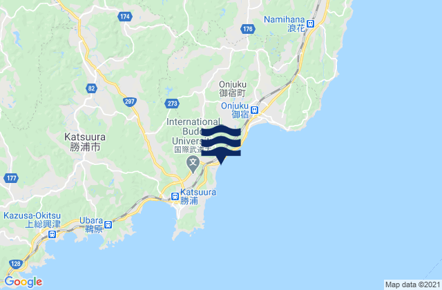 Carte des horaires des marées pour Hebara, Japan