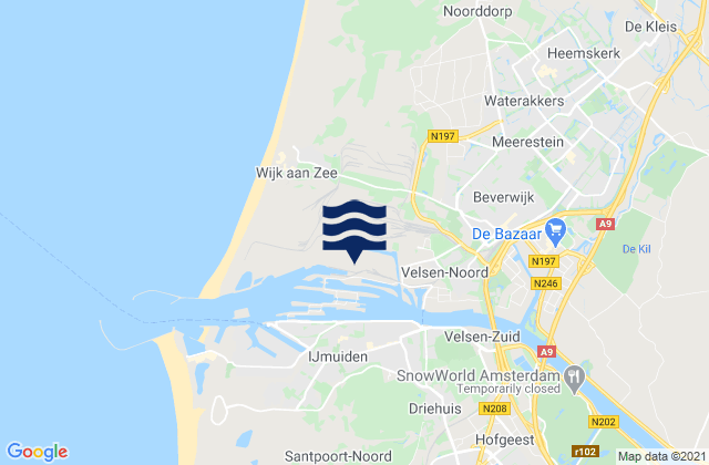 Carte des horaires des marées pour Heemskerk, Netherlands