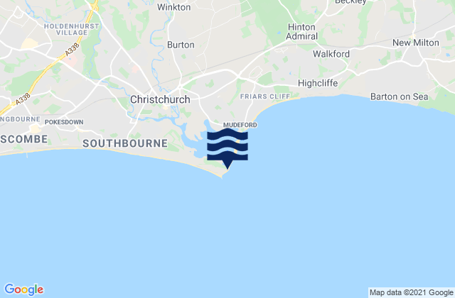 Carte des horaires des marées pour Hengistbury Head, United Kingdom