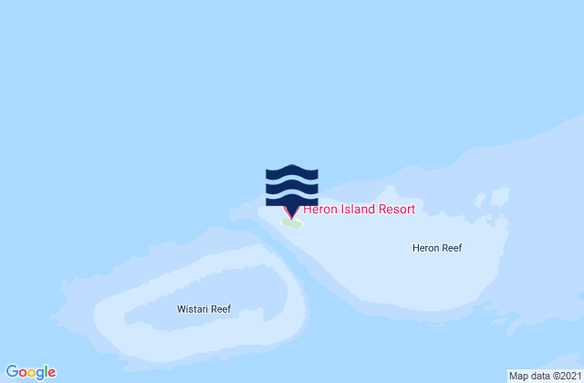 Carte des horaires des marées pour Heron Island, Australia