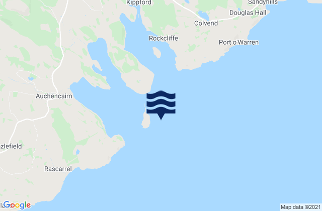 Carte des horaires des marées pour Hestan Islet, United Kingdom