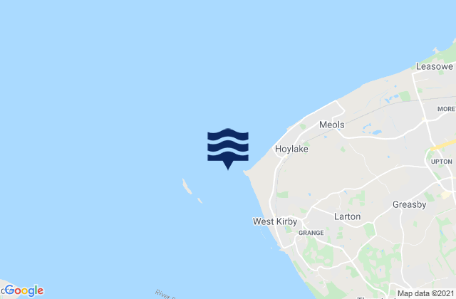 Carte des horaires des marées pour Hilbre Island, United Kingdom