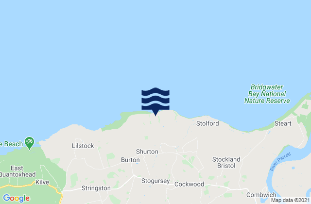 Carte des horaires des marées pour Hinkley Point, United Kingdom