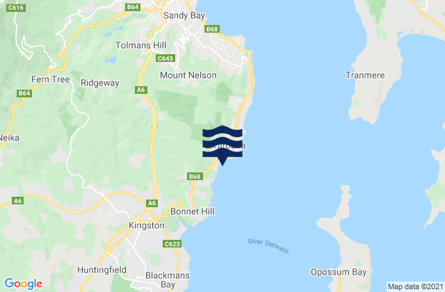 Carte des horaires des marées pour Hinsby Beach, Australia