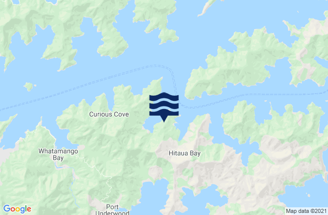 Carte des horaires des marées pour Hitaua Bay, New Zealand