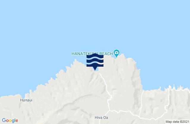 Carte des horaires des marées pour Hiva-Oa, French Polynesia