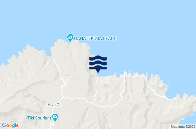 Carte des horaires des marées pour Hiva Oa, French Polynesia
