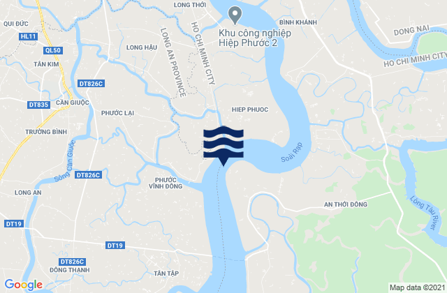 Carte des horaires des marées pour Ho Chi Minh Vict Port, Vietnam