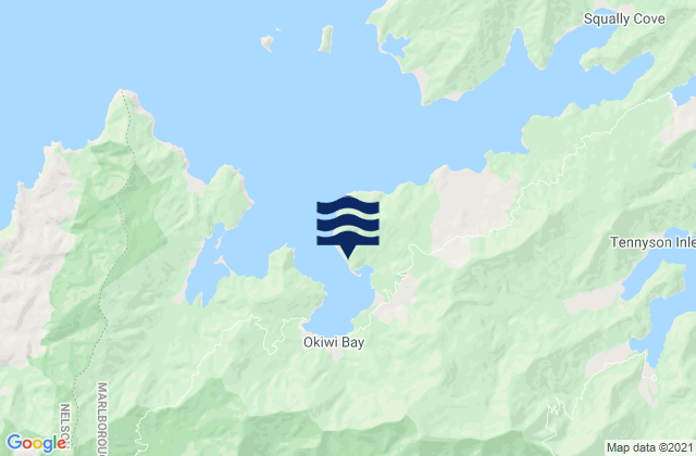 Carte des horaires des marées pour Hobbs Bay, New Zealand