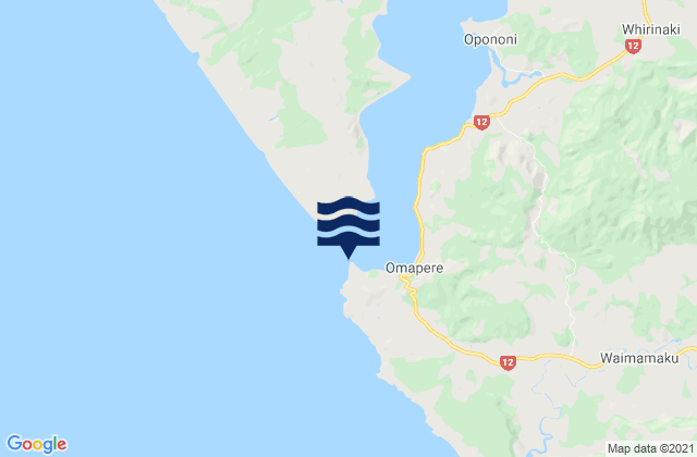 Carte des horaires des marées pour Hokianga Harbour, New Zealand