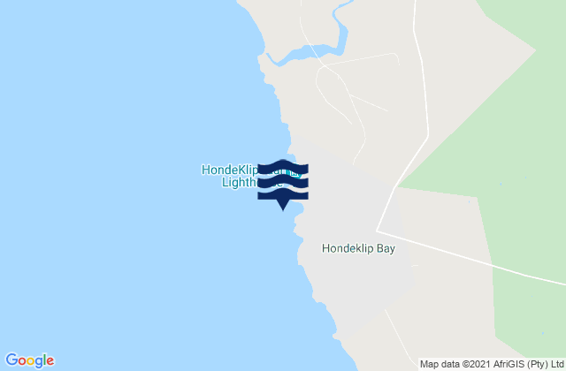 Carte des horaires des marées pour Hondeklip Bay, South Africa