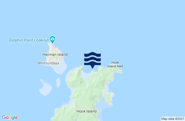 Carte des horaires des marées pour Hook Island, Australia