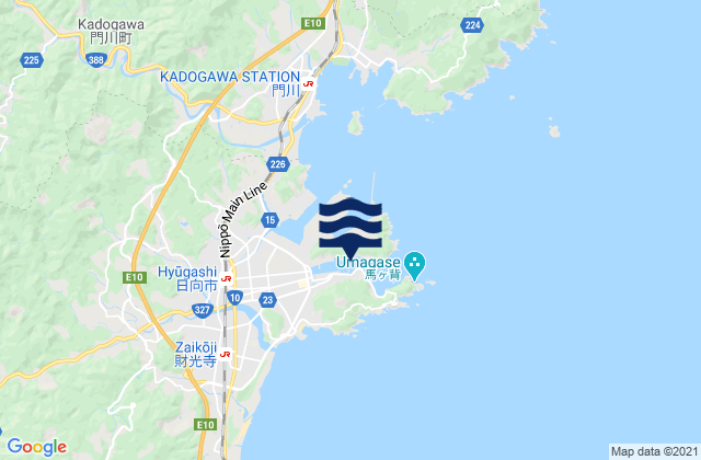Carte des horaires des marées pour Hososhima, Japan