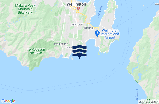 Carte des horaires des marées pour Houghton Bay, New Zealand