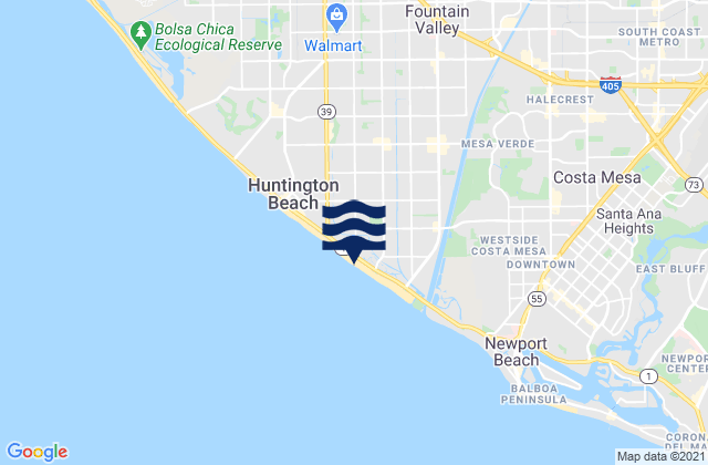 Carte des horaires des marées pour Huntington Cliffs, United States