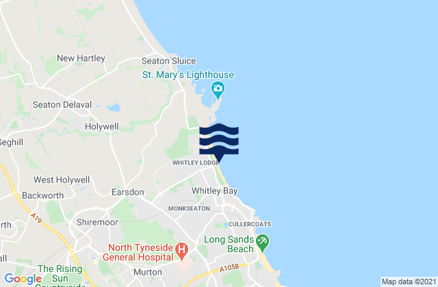 Carte des horaires des marées pour Hunts Bay, United Kingdom