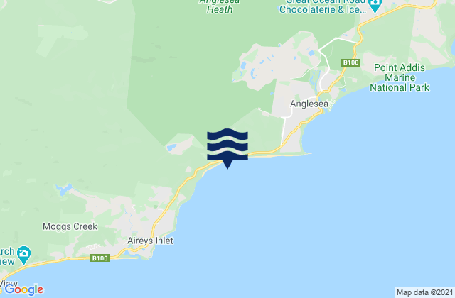 Carte des horaires des marées pour Hut Gulley (Guvvos), Australia