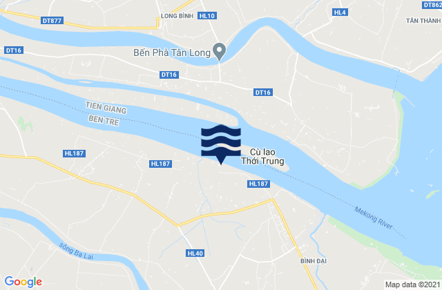 Carte des horaires des marées pour Huyện Bình Đại, Vietnam
