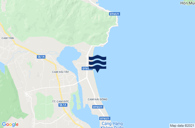 Carte des horaires des marées pour Huyện Cam Lâm, Vietnam