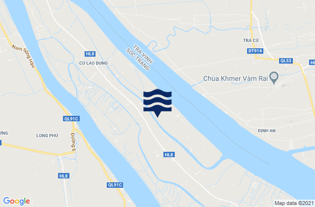 Carte des horaires des marées pour Huyện Cù Lao Dung, Vietnam