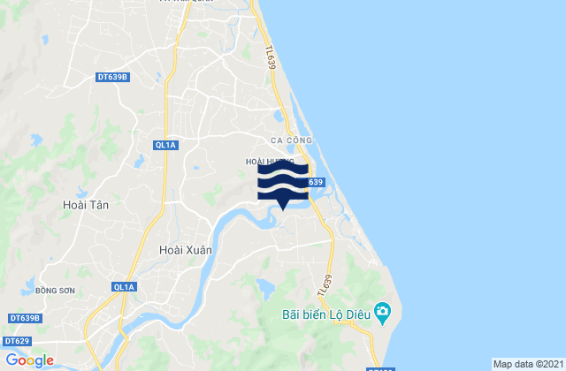 Carte des horaires des marées pour Huyện Hoài Nhơn, Vietnam