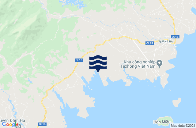 Carte des horaires des marées pour Huyện Hải Hà, Vietnam